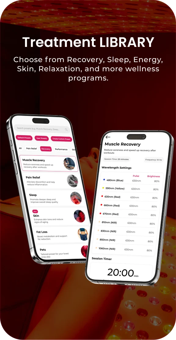 Vital app screen with automated session scheduling